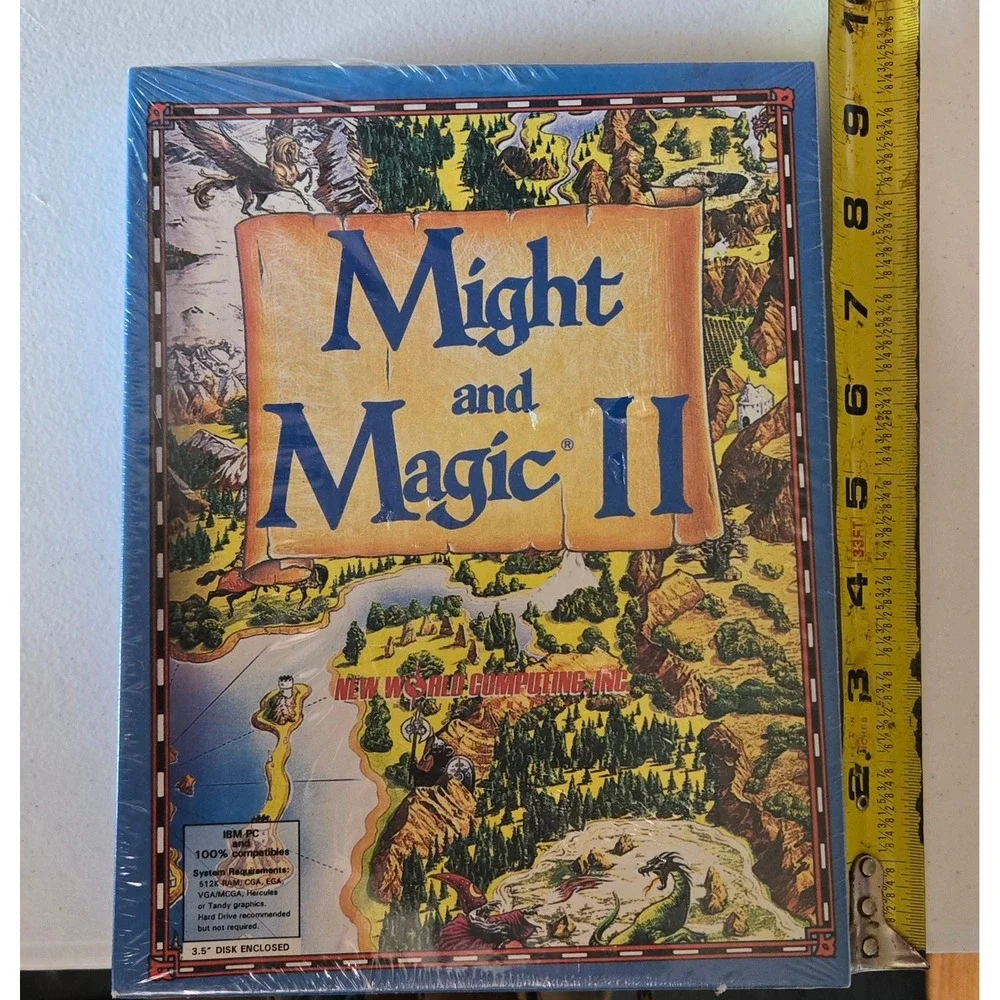 Sealed Vintage Might and Magic II IBM PC Big Box Game